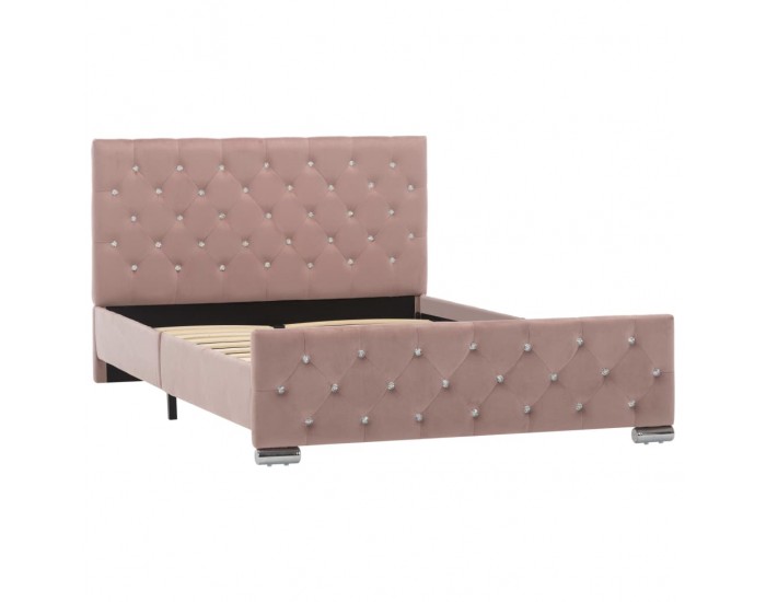 Sonata Рамка за легло, розова, текстил, 120x200 см