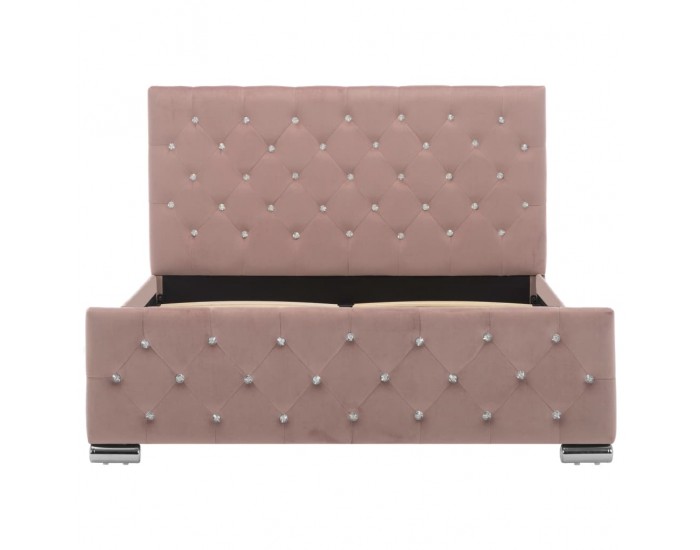 Sonata Рамка за легло, розова, текстил, 120x200 см