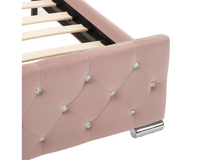 Sonata Рамка за легло, розова, текстил, 120x200 см