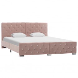 Sonata Рамка за легло, розова, текстил, 160x200 см - Тапицирани легла