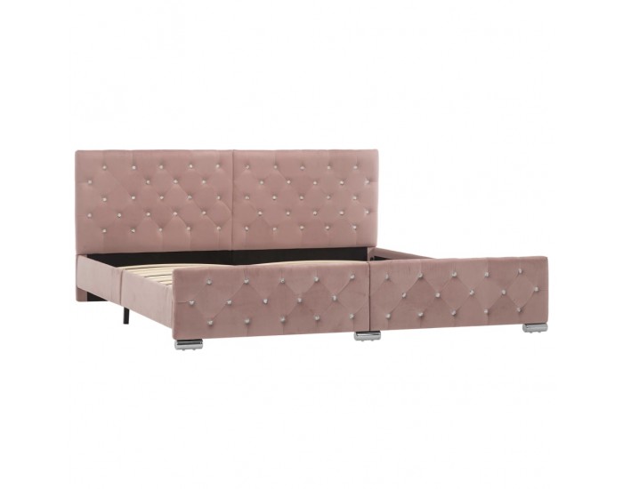 Sonata Рамка за легло, розова, текстил, 180x200 см