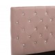 Sonata Рамка за легло, розова, текстил, 180x200 см