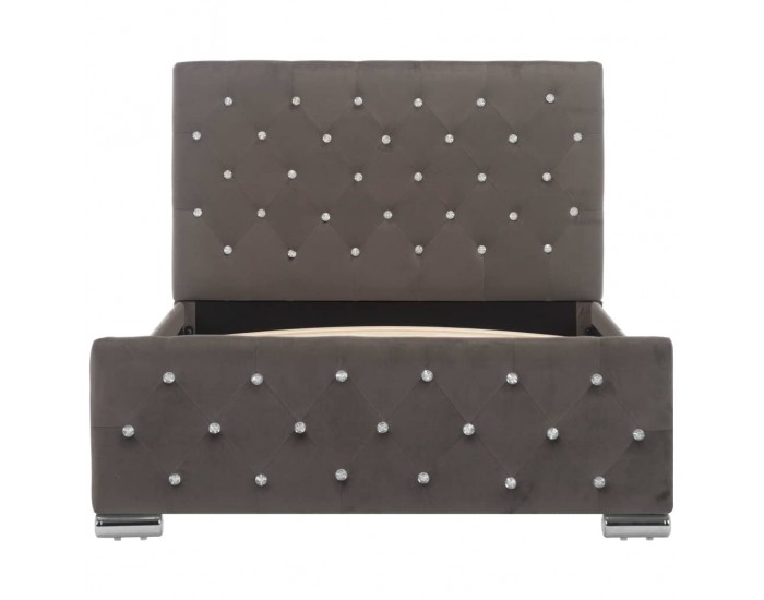 Sonata Рамка за легло, сива, текстил, 100x200 см