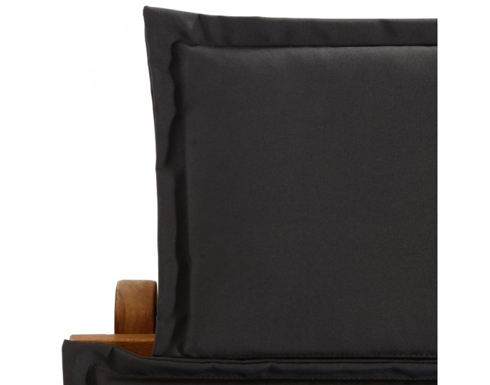 Sonata Шезлонг с възглавница, акация масив, тъмносив