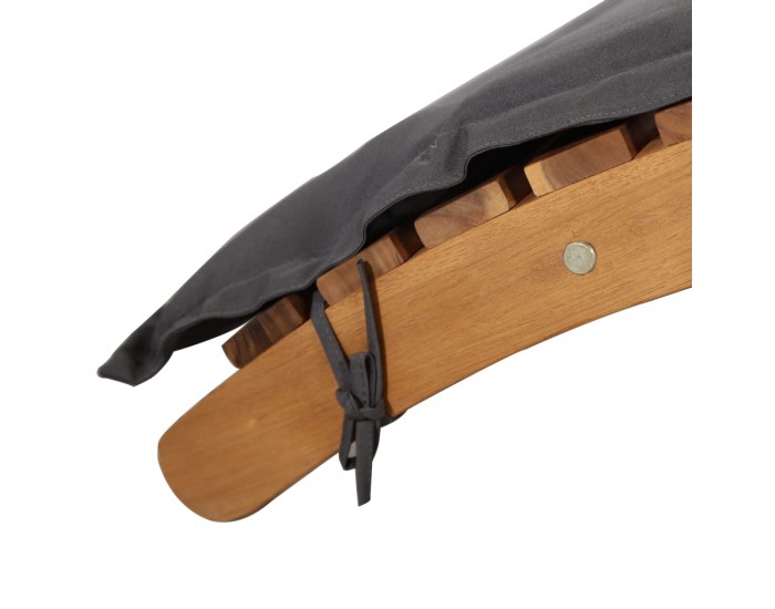 Sonata Шезлонг с възглавница, акация масив, тъмносив