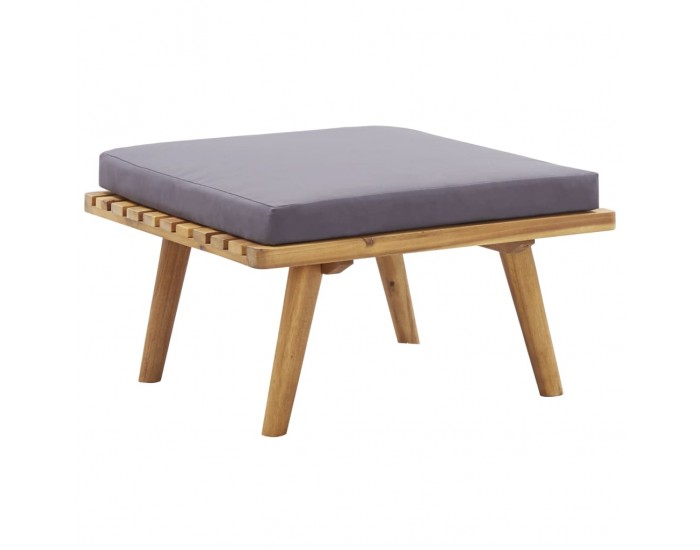 Sonata Градинска табуретка с възглавница, 60x60x29 см, акация масив