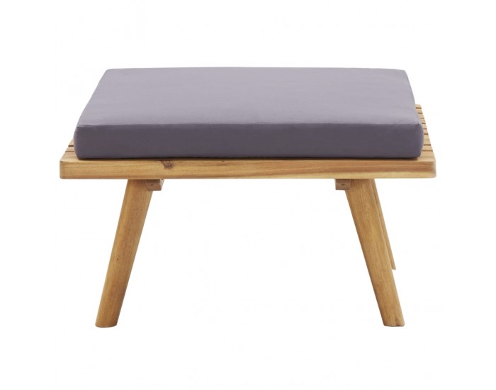 Sonata Градинска табуретка с възглавница, 60x60x29 см, акация масив