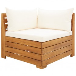 Sonata Модулен ъглов диван, 1 бр, с възглавници, акациево дърво масив - Мека мебел