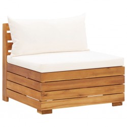 Sonata Модулен среден диван, 1 бр, с възглавници, акациево дърво масив - Мека мебел