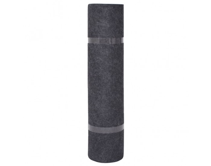 Sonata Изложбен килим, 1,6x10 м, антрацитно черно, набразден