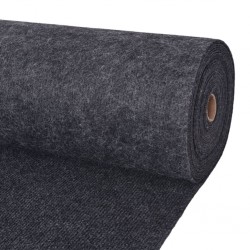 Sonata Изложбен килим, набразден, 1,6x15 м, антрацит - Дневна