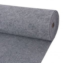 Sonata Изложбен килим, 1,6x10 м, сив, набразден - Дневна