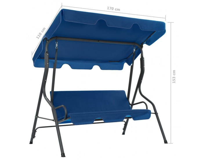 Sonata Градинска люлка, тъмносиня, 170x110x153 см, текстил