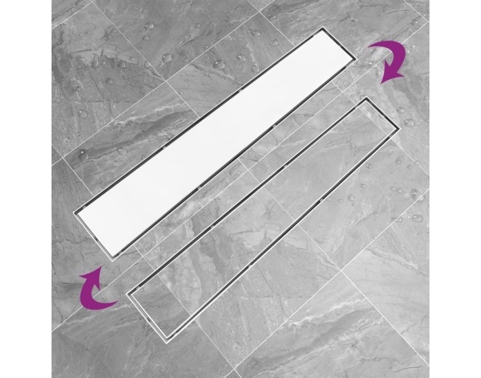 Sonata Душ канал с 2-в-1 капак, 73x14 см, неръждаема стомана