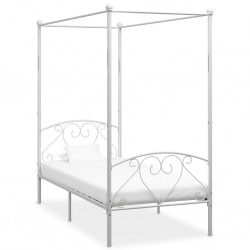 Sonata Рамка за легло с балдахин, бяла, метал, 90x200 cм - Легла