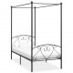 Sonata Рамка за легло с балдахин, сива, метал, 100x200 cм