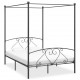 Sonata Рамка за легло с балдахин, сива, метал, 160x200 см