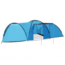 Sonata Палатка за къмпинг тип иглу, 650x240x190 см, 8-местна, синя - Къмпинг и туризъм
