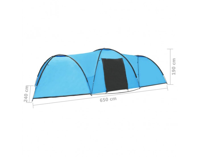 Sonata Палатка за къмпинг тип иглу, 650x240x190 см, 8-местна, синя