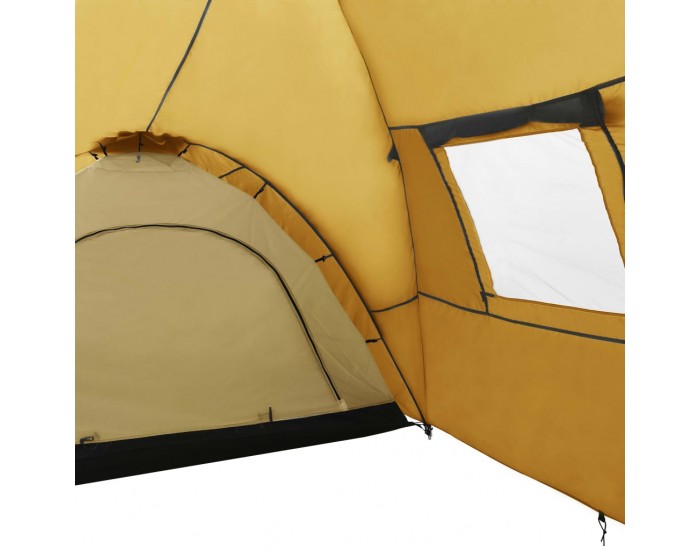 Sonata Палатка за къмпинг тип иглу, 650x240x190 см, 8-местна, жълта