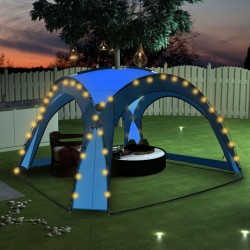 Sonata Парти шатра с LED и 4 стени, 3,6x3,6x2,3 м, синя - Външни съоражения