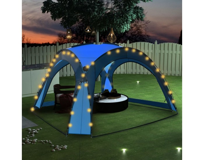 Sonata Парти шатра с LED и 4 стени, 3,6x3,6x2,3 м, синя Sonata Парти шатра с LED и 4 стени, 3,6x3,6x2,3 м, синя