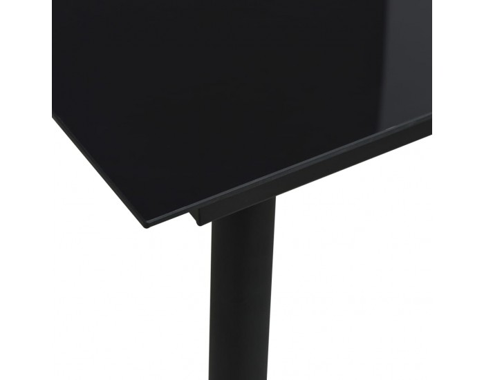 Sonata Градински трапезен комплект 5 части памучно въже стомана черен