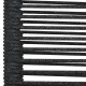 Sonata Градински трапезен комплект 5 части памучно въже стомана черен