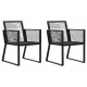 Sonata Градински столове, 2 бр, черни, PVC ратан
