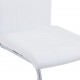 Sonata Конзолни трапезни столове, 6 бр, бели, изкуствена кожа