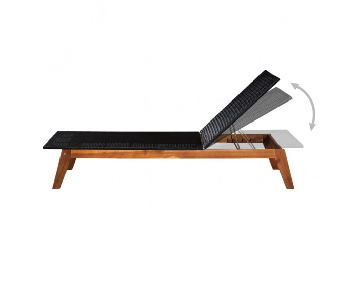 Sonata Шезлонг, полиратан и акация масив