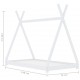 Sonata Рамка за детско легло, бяла, бор масив, 70x140 см