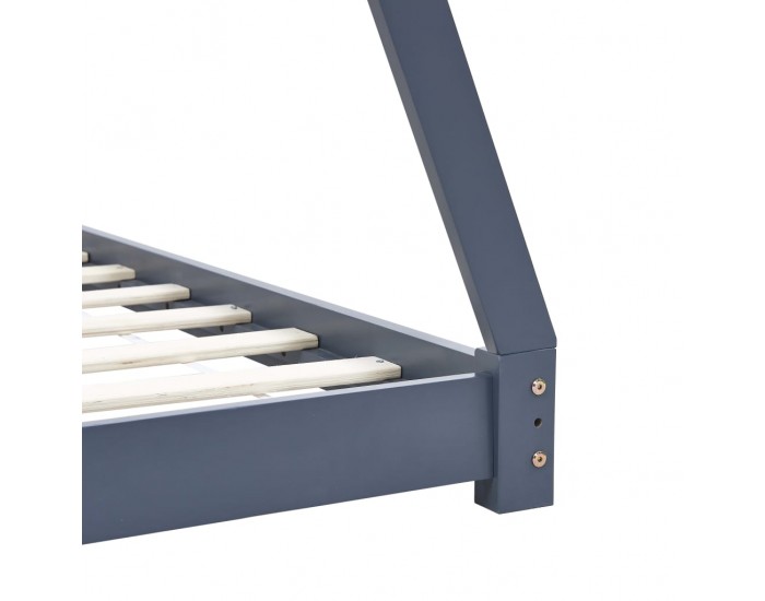 Sonata Рамка за детско легло, сива, бор масив, 80x160 см