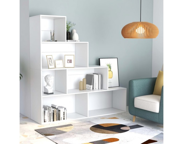 Sonata Библиотека/разделител за стая, бяла, 155x24x160 см, ПДЧ