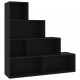 Sonata Библиотека/разделител за стая, черна, 155x24x160 см, ПДЧ