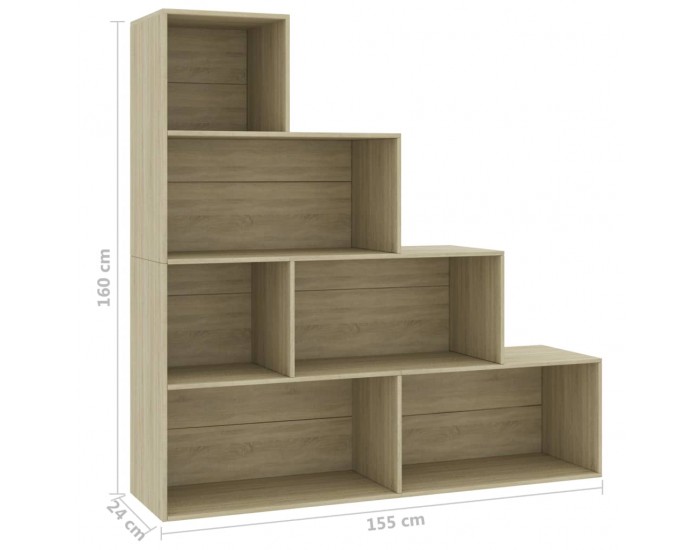 Sonata Библиотека/параван за стая, дъб сонома, 155x24x160 см, ПДЧ Sonata Библиотека/параван за стая, дъб сонома, 155x24x160 см, ПДЧ