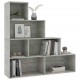 Sonata Библиотека/разделител за стая, бетонно сива, 155x24x160 см, ПДЧ