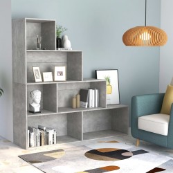 Sonata Библиотека/разделител за стая, бетонно сива, 155x24x160 см, ПДЧ - Шкафове, Витрини, Модулни секции