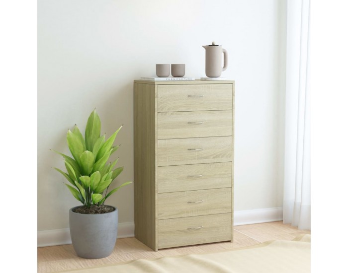 Sonata Бюфет с 6 чекмеджета, дъб сонома, 50x34x96 см, ПДЧ