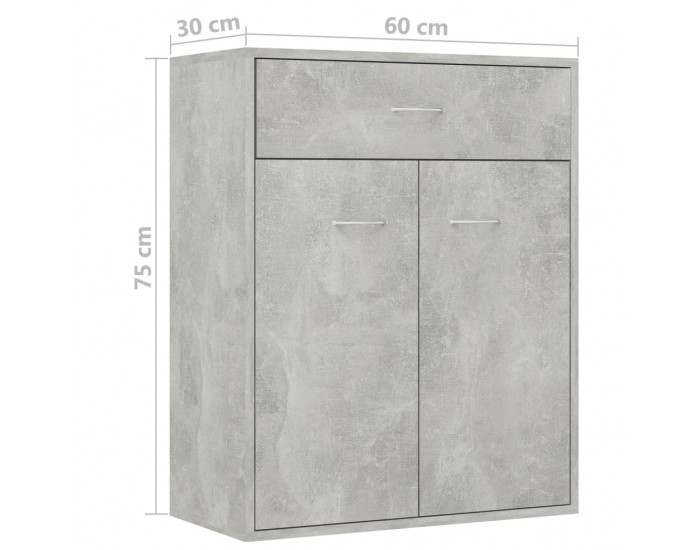 Sonata Бюфет, бетонно сив, 60x30x75 см, ПДЧ Sonata Бюфет, бетонно сив, 60x30x75 см, ПДЧ