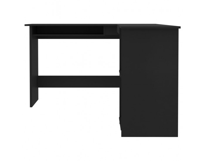Sonata Г-образно ъглово бюро, черно, 120x140x75 см, ПДЧ
