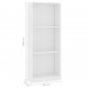 Sonata 3-етажна библиотека, бяла, 40x24x108 см, ПДЧ