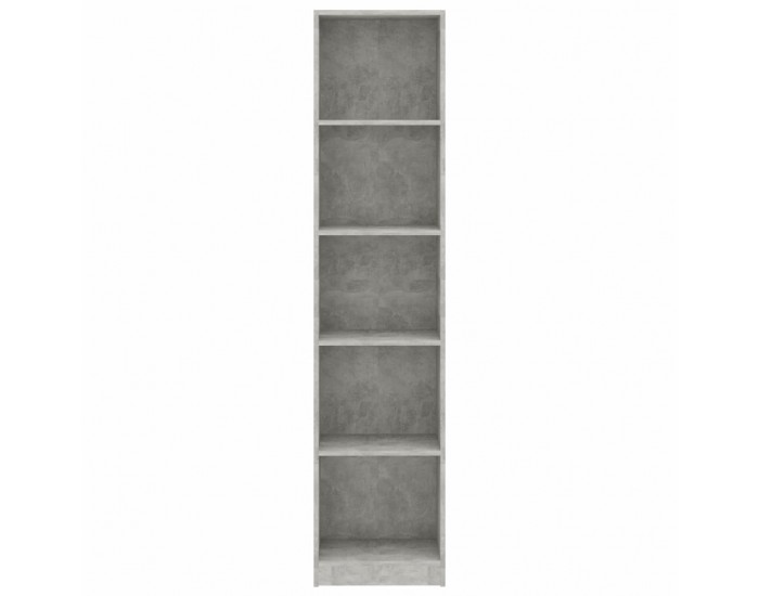 Sonata 5-етажна библиотека, бетонно сива, 40x24x175 см, ПДЧ Sonata 5-етажна библиотека, бетонно сива, 40x24x175 см, ПДЧ