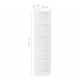 Sonata 5-етажна библиотека, бял силен гланц, 40x24x175 см, ПДЧ