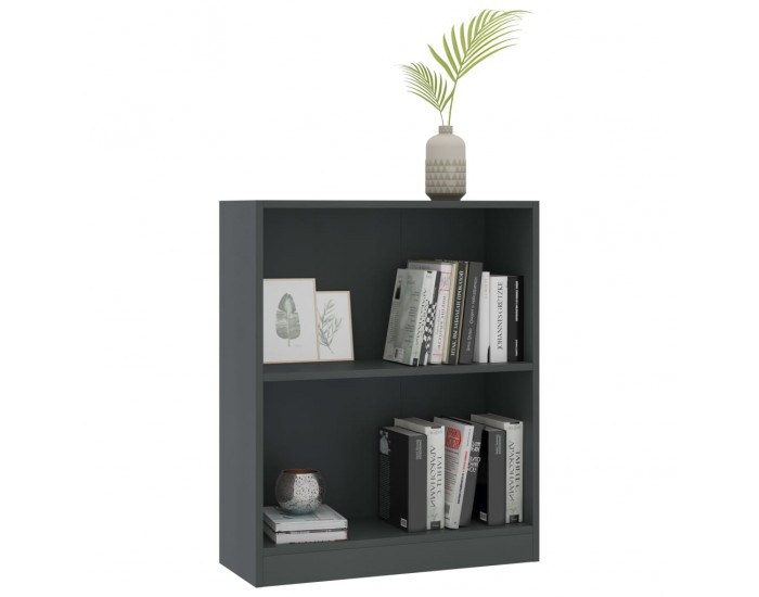 Sonata Етажерка за книги, сива, 60x24x74,5 см, ПДЧ