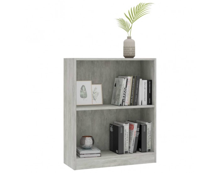 Sonata Етажерка за книги, бетонно сива, 60x24x74,5 см, ПДЧ