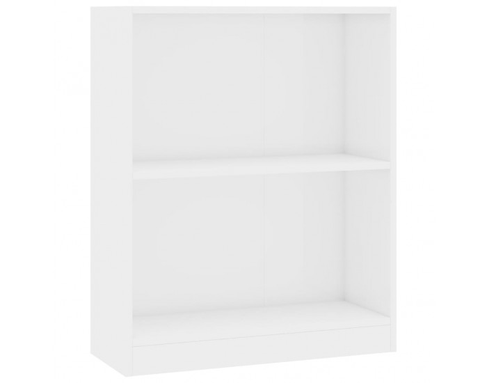 Sonata Етажерка за книги, бял гланц, 60x24x74,5 см, ПДЧ