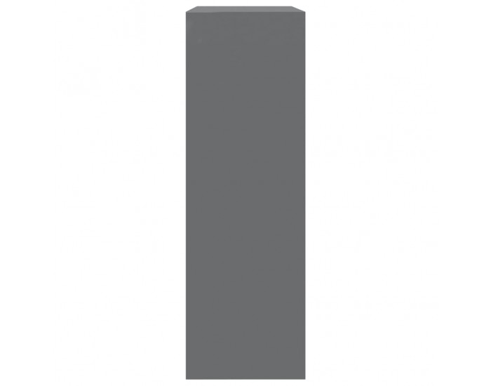 Sonata Етажерка за книги, сив гланц, 60x24x74,5 см, ПДЧ