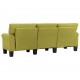 Sonata 3-местен диван, зелен, текстил