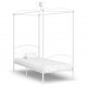 Sonata Рамка за легло с балдахин, бяла, метал, 100x200 cм